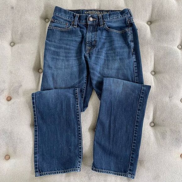 American Eagle Original Straight Leg Blue Jeans 29 x 32 30 - Picture 1 of 7